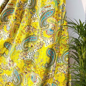 Yellow Kantha Bedcover