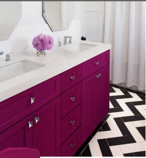 viva magenta bathroom shelves