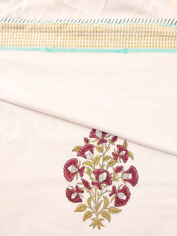 maroon floral single bed cotton summer blanket