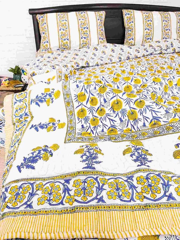 Yellow Double Bed Quilt