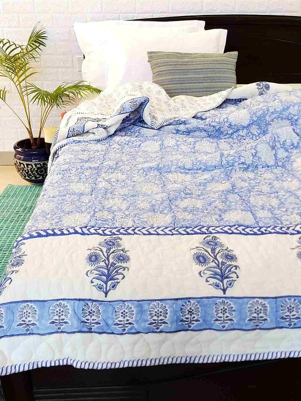 blue gadh cotton ac quilt