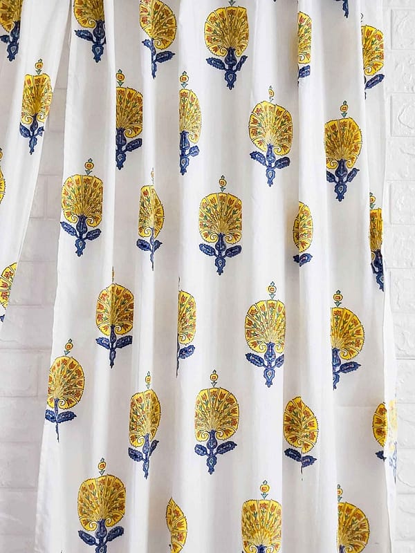 yellow cotton curtain 1