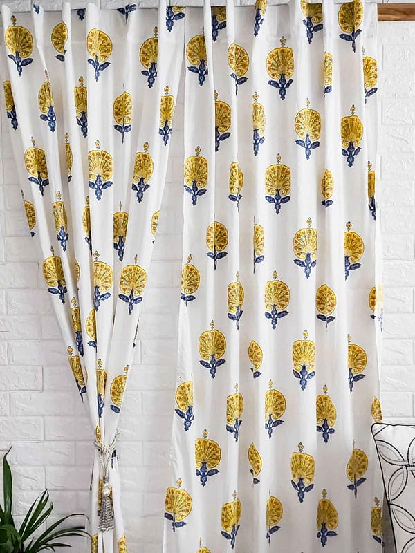 yellow cotton curtain 4