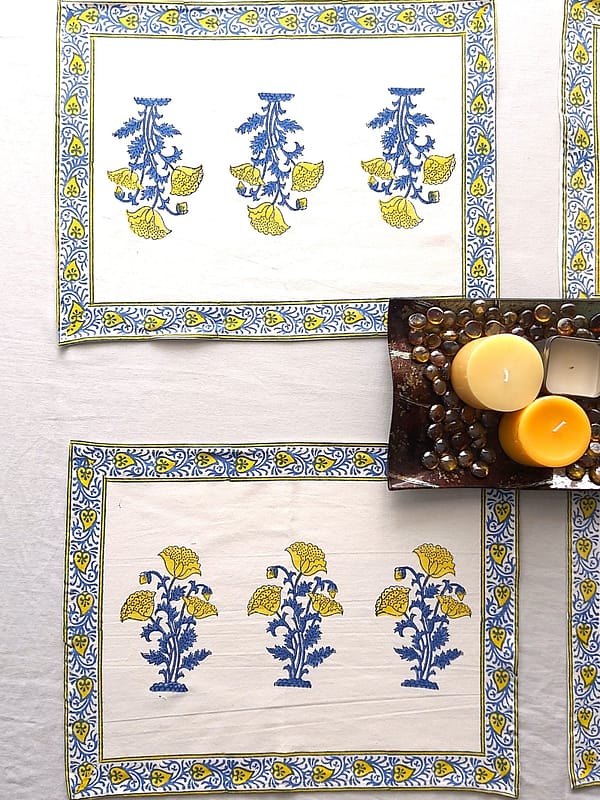 Yellow Placemats 6 Seater