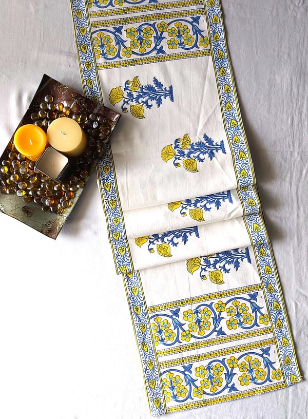 Yellow Table Runner 6 Seater