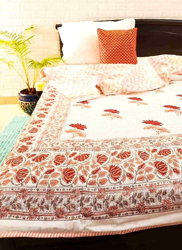 twin floral ac cotton quilt